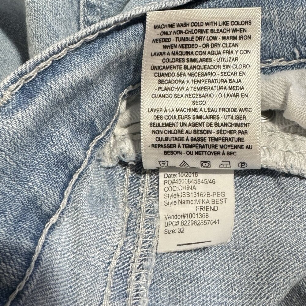 Jessica Simpson Mika Best Friend Jeans 32 / 14 Light Wash Floral Embroidered - Picture 9 of 10
